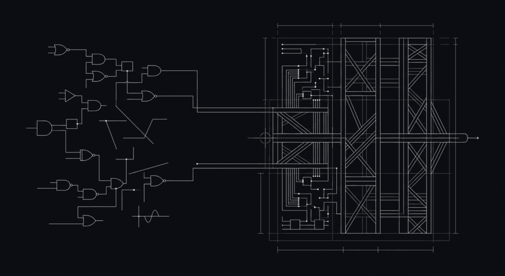 Ai adoption schematic showing structured implementation processes